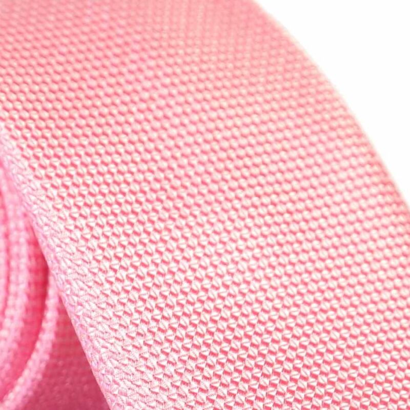 Pembe Slim Fit Düz Renk Dokuma Kravat / DDK-18 - 2