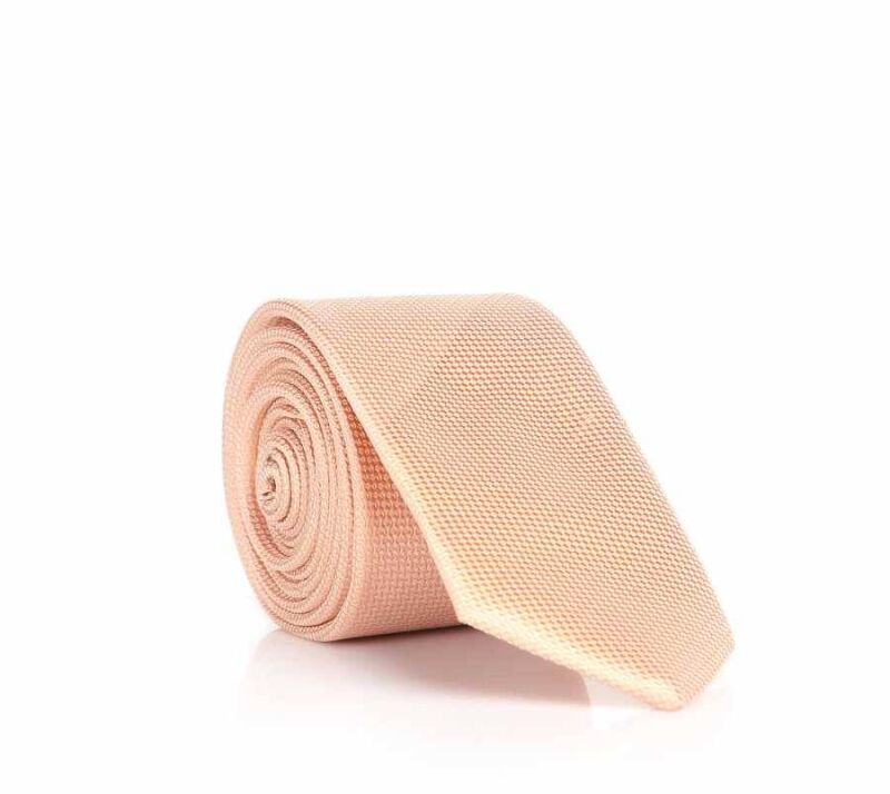 Pudra Slim Fit Düz Renk Dokuma Kravat / DDK-38 - 1