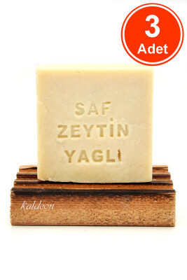 Saf Zeytinyağlı Türk Hamamı Sabunu El Yapımı Doğal 120 G x 3 Adet - 1