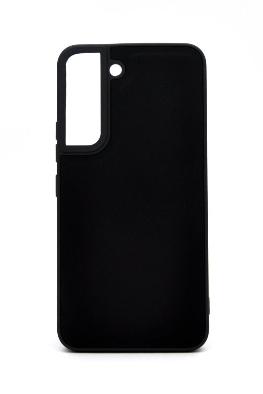 Samsung Galaxy S22 Uyumlu Deri Görünümlü Sert Kapak Kılıf Siyah - 1