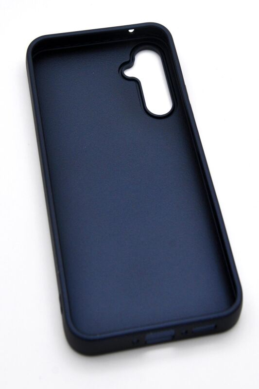 Samsung Galaxy S23 Uyumlu Deri Görünümlü Sert Kapak Kılıf Lacivert - 6