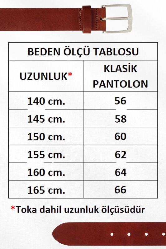 Siyah Büyük Beden Hakiki Deri 4 cm. Tokalı Düz Model Erkek Kemer - 400-Battal - 6