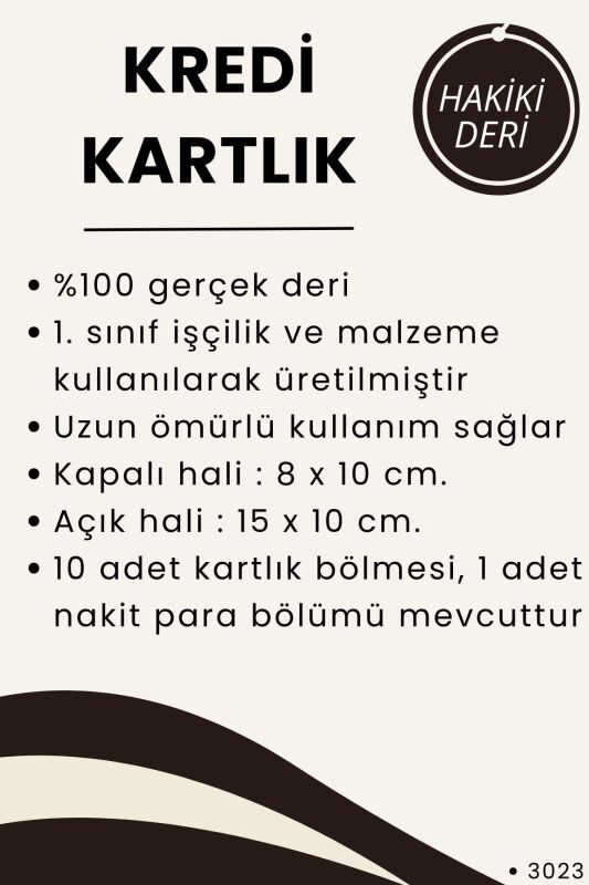 Siyah Hakiki Deri Dikey Model Unisex Kredi Kartlık - SD3023 - 6