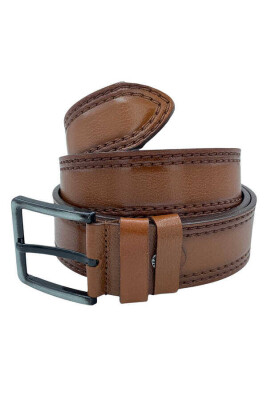 Taba Hakiki Deri Desenli 4.5 cm.lik Spor Kot Kemer (Tek Katmanlı Manda Derisi) - 508-28 - 2