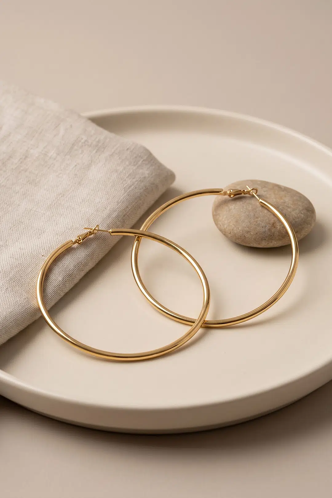 Çelik Gold Renk 66 mm Halka Küpe - EBJ260808W46124