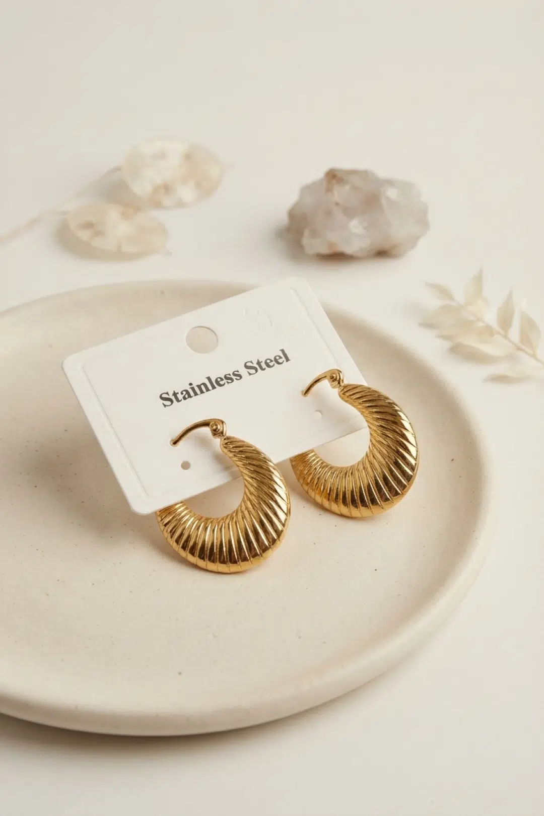 Gold Renk Halka Model Küpe - EBJ260822W46225