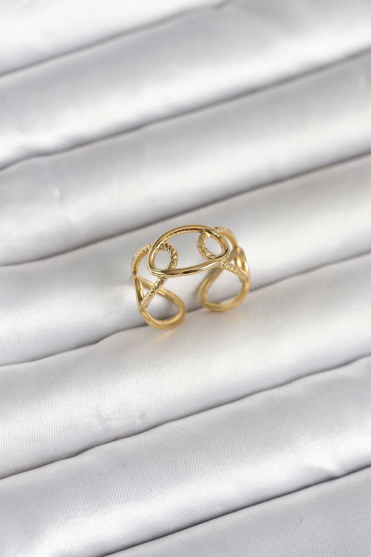Gold Renk Zincir Model Kadın Yüzük - EBJ260418W41941