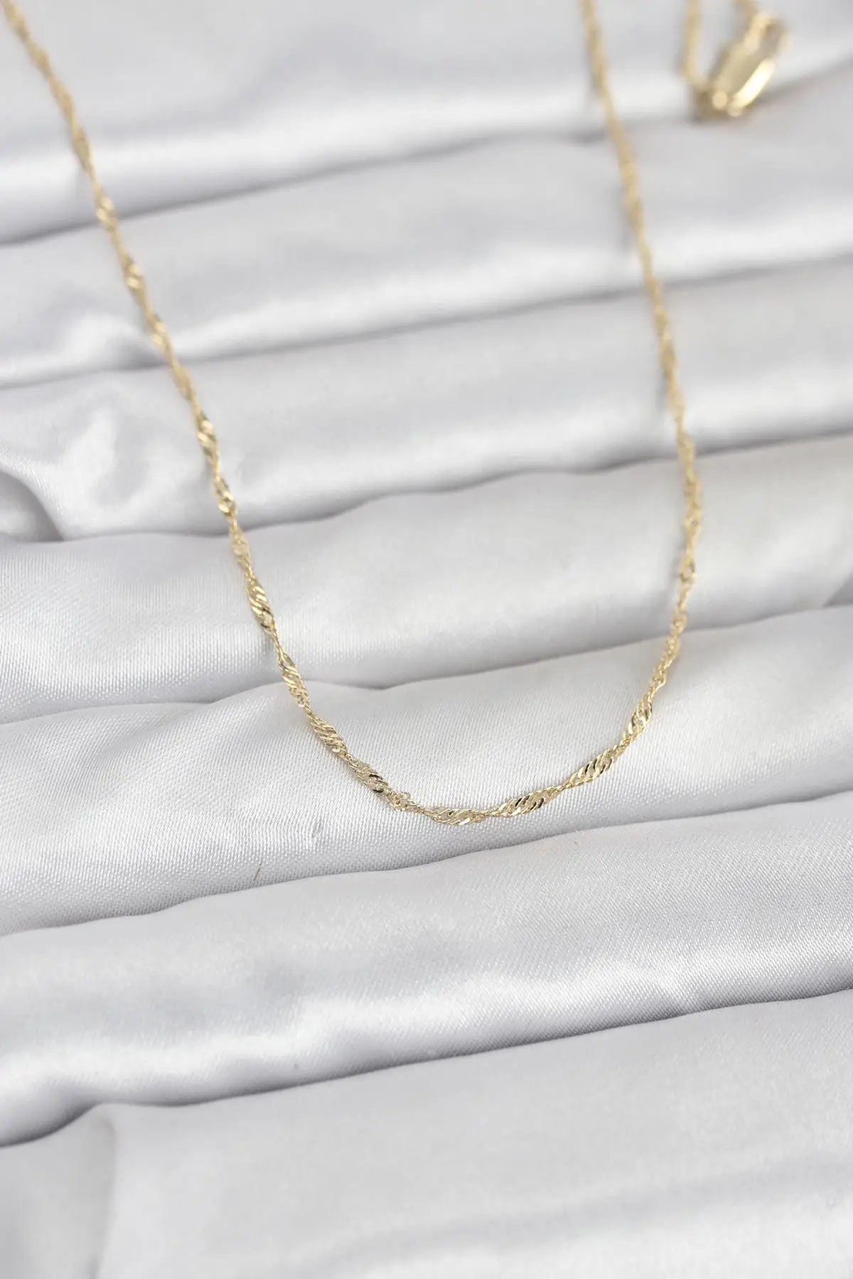 CM 14K Gold Renk Burgu Model 60 cm Kadın Kolye - EBJ260829W46467