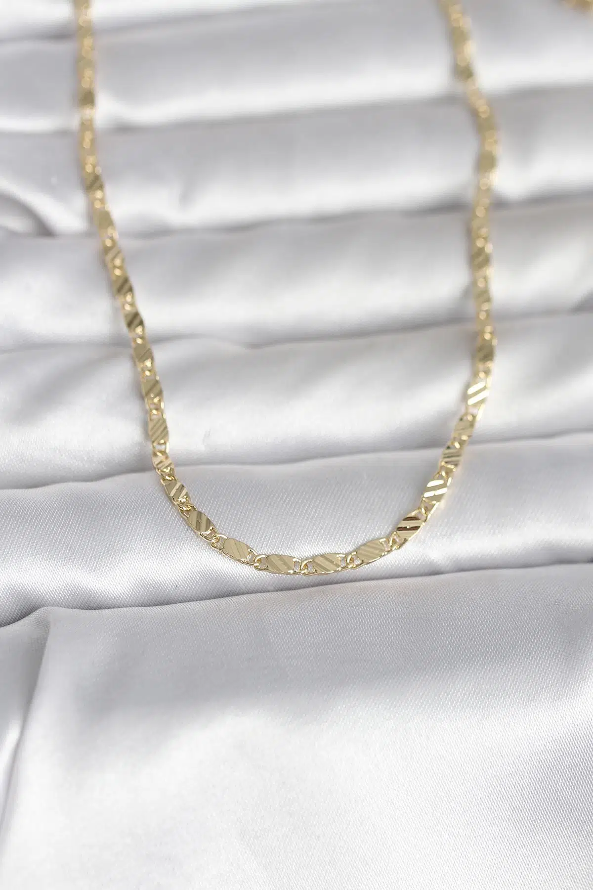 CM 14K Gold Renk Çizgi Lazer Model 60 cm Kadın Kolye - EBJ260207W39448