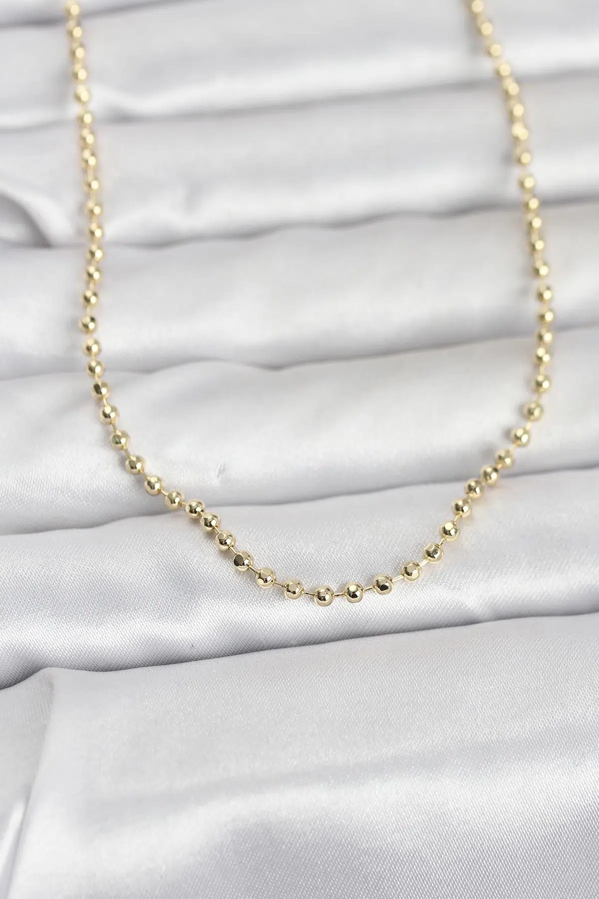CM 14K Gold Renk Top Zincirli Model 60 cm Kadın Kolye - EBJ260207W39424
