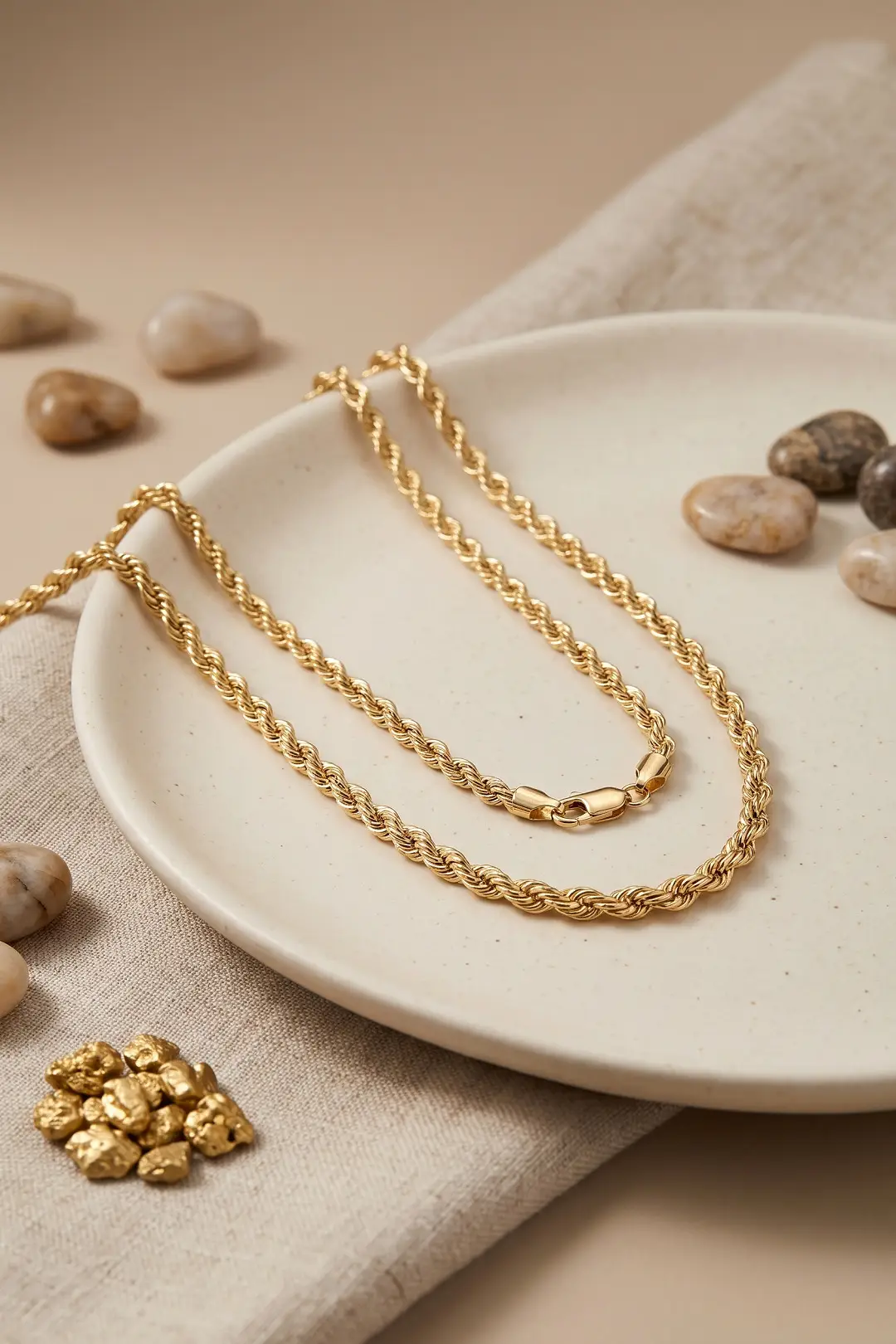 CM Burgu Zincir Model Gold Renk 50 cm Kadın Kolye - EBJ260829W46518