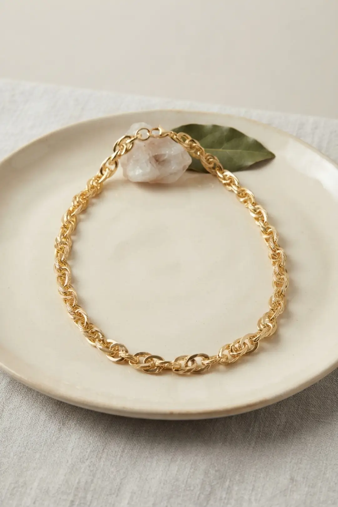 CM Kalın Burgu Model Gold Renk 50 cm Kadın Kolye - EBJ260829W46522