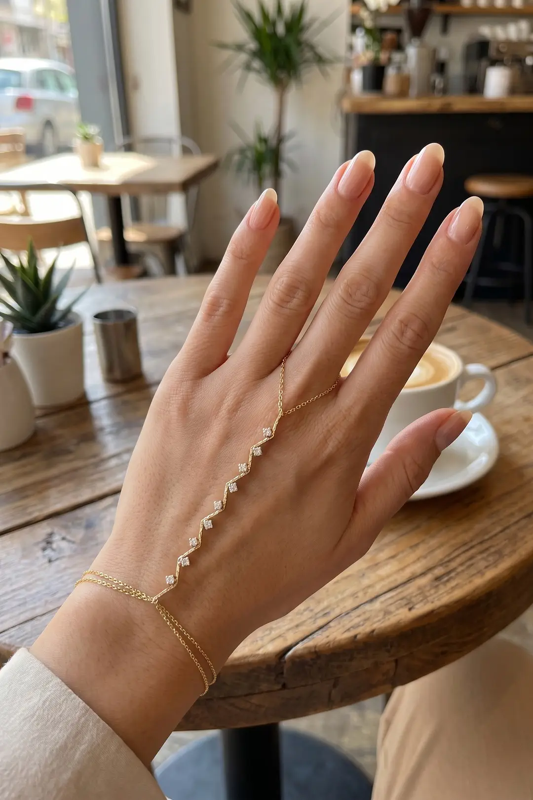 Gold Renk Sarmaşık Model Zirkon Taşlı Şahmeran - EBJ261010W47135