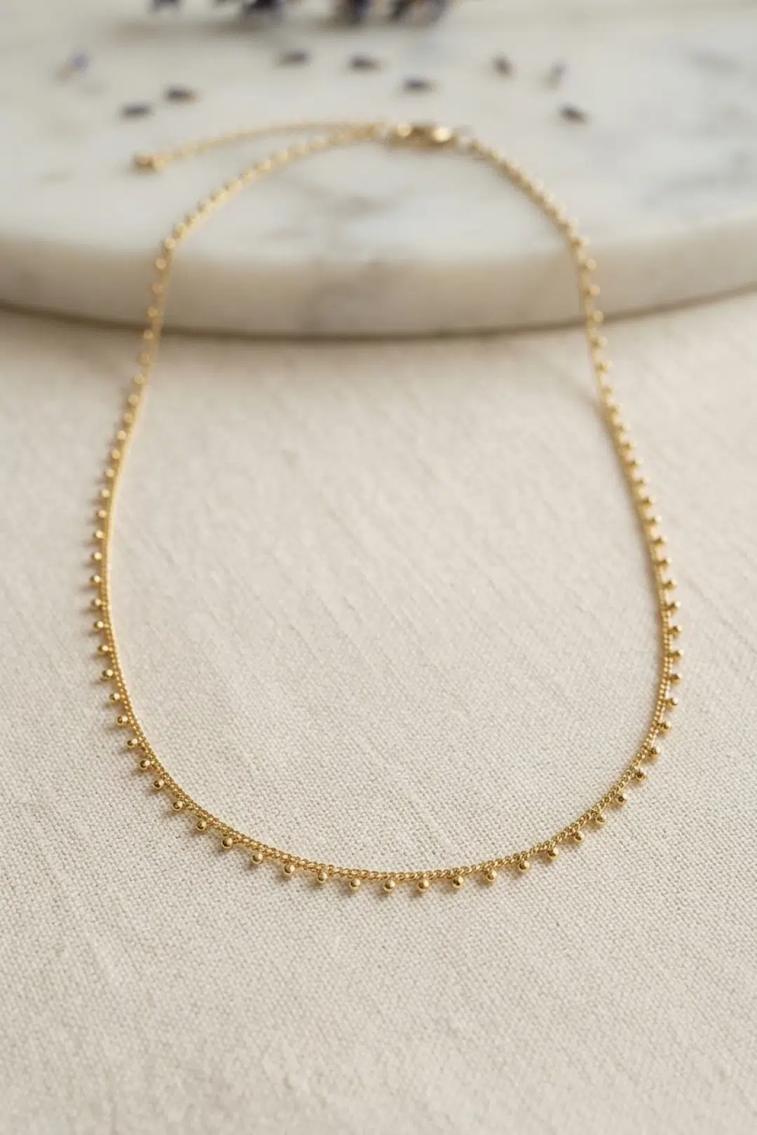 Gold Renk Topçcuk Model 60 cm Kadın Kolye - EBJ260822W46327