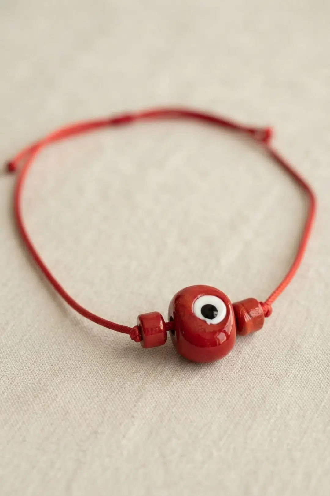 Handmade Bohem Kırmızı Nazar Kolye - EBJ260822W46271