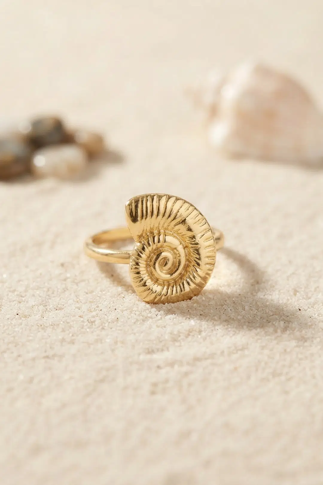Nautilus Tasarım Gold Renk Kadın Yüzük - EBJ260725W44351