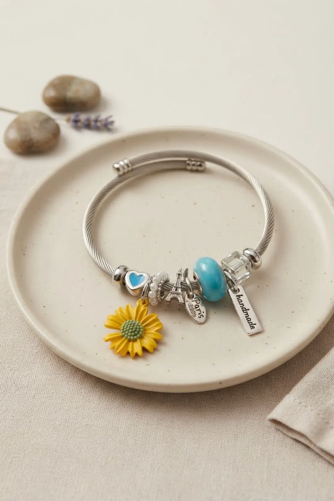 Sarı Papatya Charmlı Bileklik - EBJ260725W44611