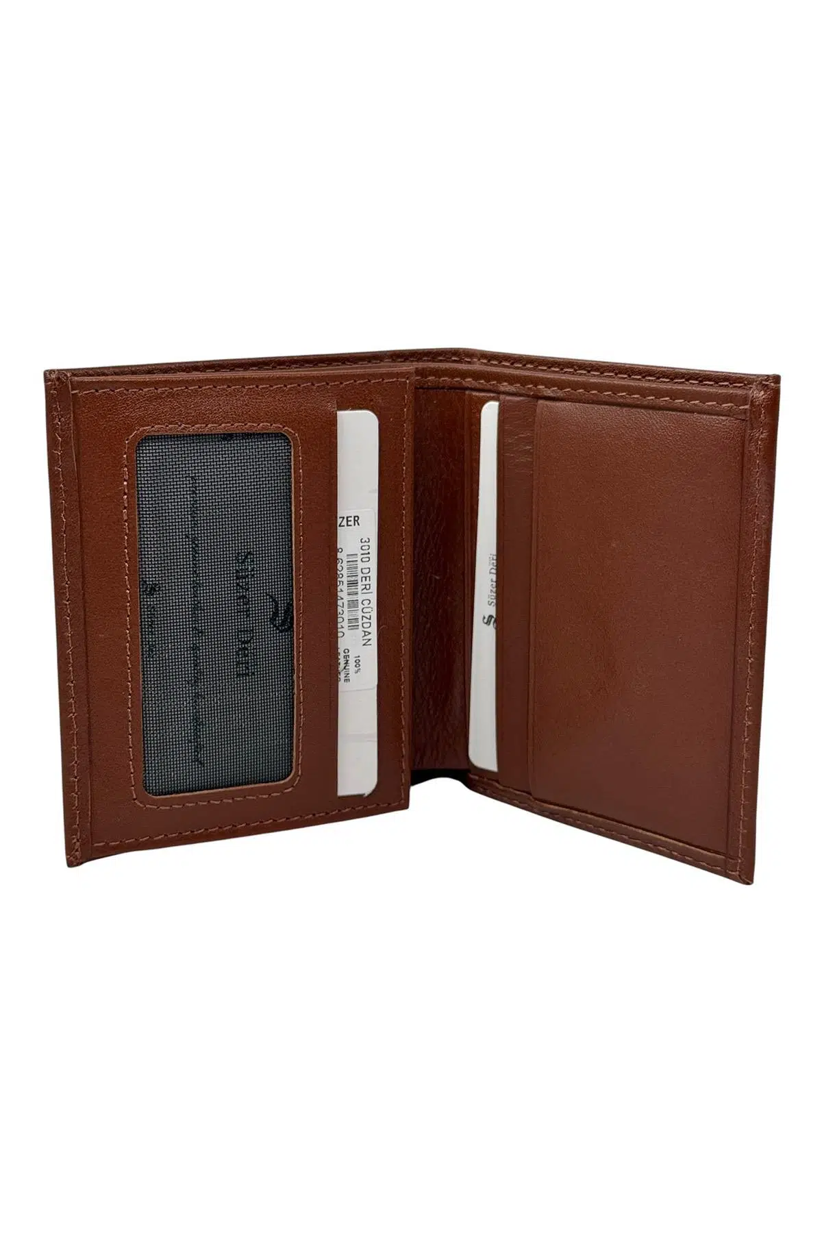 Taba Hakiki Deri İkiye Katlamalı Dikey Model Spor Erkek Cüzdan // 3010-TABA
