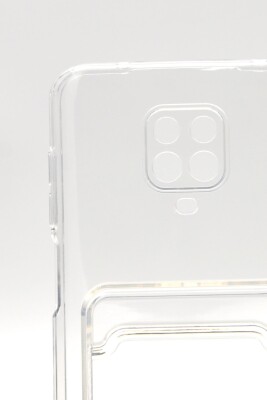 Xiaomi Redmi Note 9 Pro Uyumlu Kredi Kartlıklı Şeffaf Kılıf Kamera Korumalı - 5