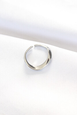 Yassı Silver Renk Ayarlanabilir Yüzük - EBJ240521W24318 - 2
