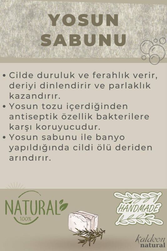 Yosun Sabunu El Yapımı Doğal 120 G x 3 Adet - 4